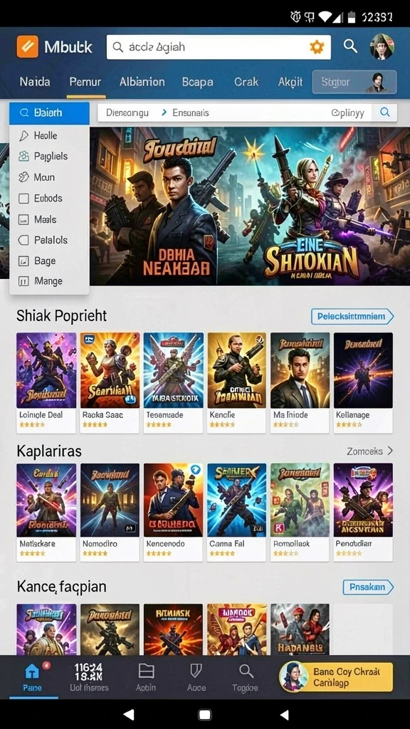 gowin - Layar permainan menampilkan mode kompetisi yang seru.