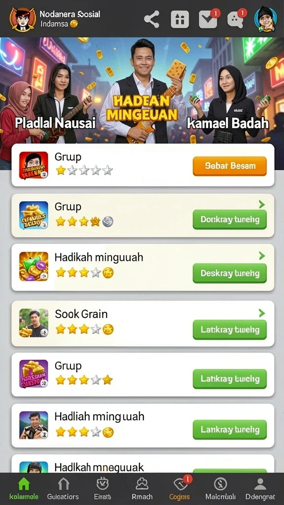 merdekawin - Screenshot menampilkan antarmuka utama permainan MERDEKAWIN.
